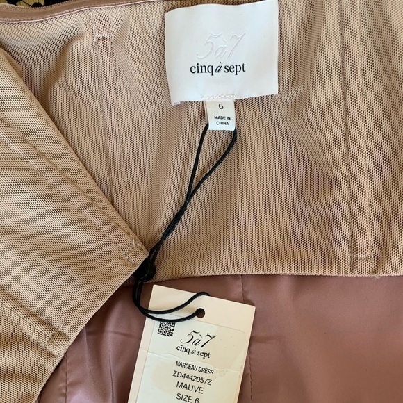 CINQ A SEPT Marceau Mauve Cocktail Dress - Picture 10 of 12